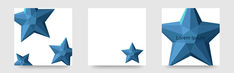 ポリゴンの星カード　背景　壁紙　招待状