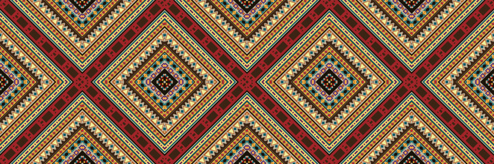 Seamless Kasuri pattern in triba,Gyp sy.Figure tribal embroidery.Indian,l.Aztec style abstract vector illustration.Ethnic stripe seamless pattern.textured ornament illustration,clothing and other.