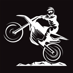 Motorcross silhouette logo. Vector illustration