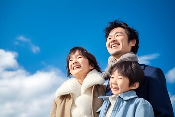 青空と家族　with generative ai