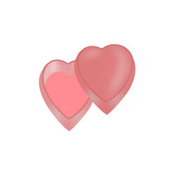 pink box, open, transparent background