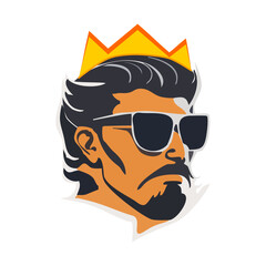 A cool man wearing sunglasses vector illustration