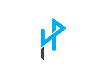 Modern creative Letter H and P logo icon design template elements vector design .