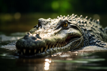 Obraz premium Crocodile Crocodile in the natural swamp