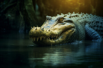 Fototapeta premium Crocodile Crocodile in the natural swamp