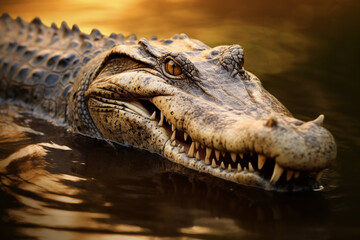 Obraz premium Crocodile Crocodile in the natural swamp