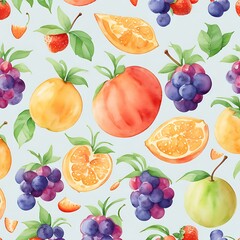 Fruit Watercolor Background