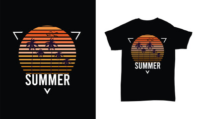 summer t shirt design vector illustration. summer t shirt, summer surfing t shirt. summer sublimation t shirt Vector illustration