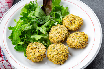 falafel food vegetable bean cutlet ball healthy meal food snack on the table copy space food background rustic top view  