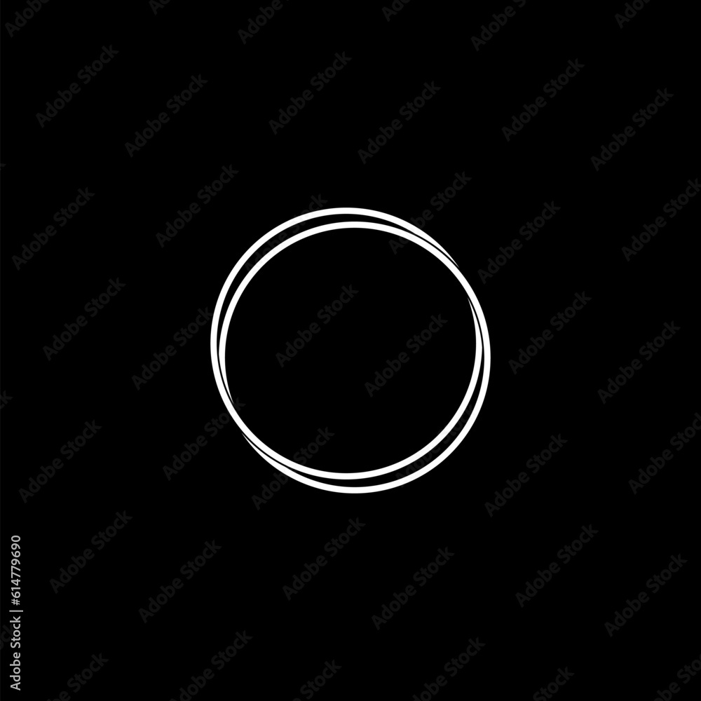 Poster simple text frame icon isolated on dark background