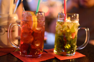 ice tea after sunset