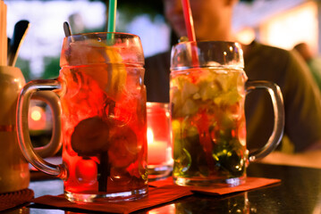 ice tea after sunset