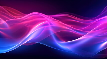 Abstract multicolor wavy line of light, neon glowing lines, magic energy space light concept, abstract background wallpaper design, Generative AI illustration