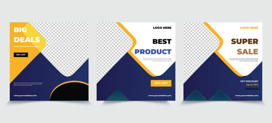 Fototapeta premium Sale square banner template for social media posts