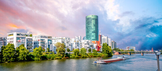 Fototapeta premium Westhafen, Frankfurt am Main, Hessen, Deutschland 