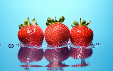 Fresh fruits and splashing water,created with generative ai tecnology.