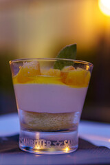 Cheese cake in a glass