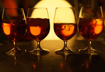 glass of red drink