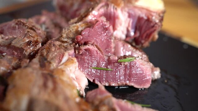 meat cooking on grill barbecue