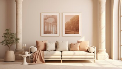 modern living room with sofa