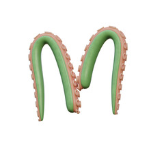 Tentacles Funny 3D Alphabet or PNG Letters