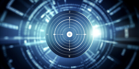 He examines a board beneath a magnifying glass.