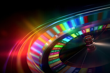 Lucky Wheel. AI technology generated image