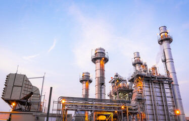 Fototapeta premium The power plant uses natural gas power.