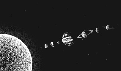 Obraz na płótnie Canvas Solar system.Sun and all our planets