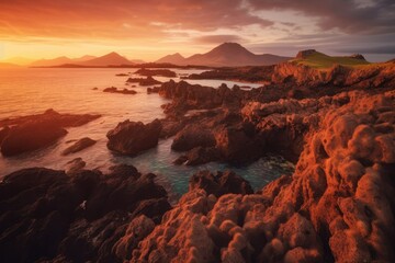 Fototapeta na wymiar Stunning landscapes in Galapagos Islands Ecuador, Generative AI