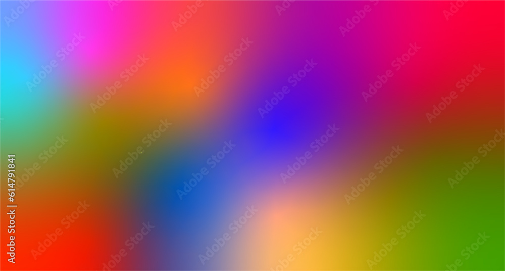 Poster abstract blurred gradient mesh background in bright rainbow colors. colorful smooth banner template.