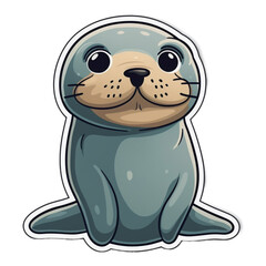 Sea lion Character Sticker