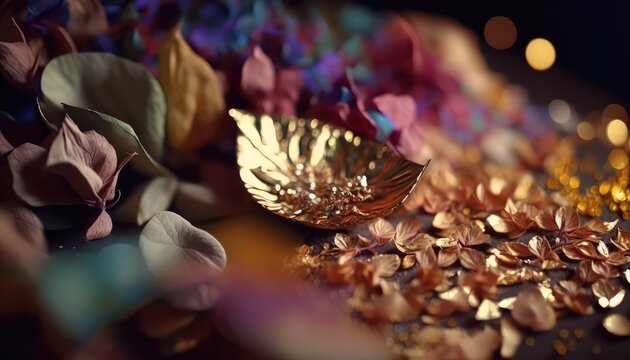 eye catching fresh and romantic wedding flower backdrop generative ai