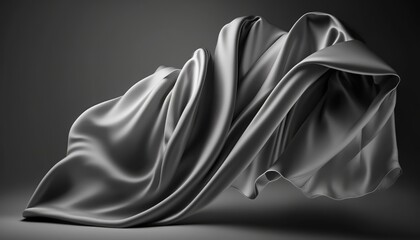 abstract and smooth silk cloth textile backdrop a curtain or drapery generative ai