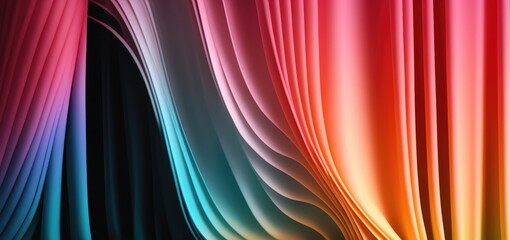 luxurious colorful silk material drapery abstract backdrop generative ai