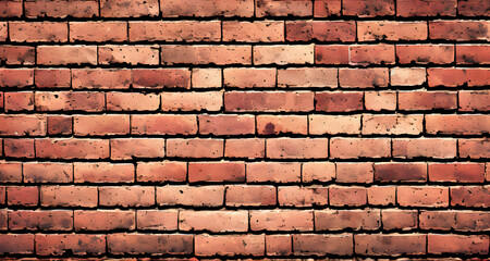Obraz premium Old wall background with stained aged bricks, Generative AI, Generative, AI