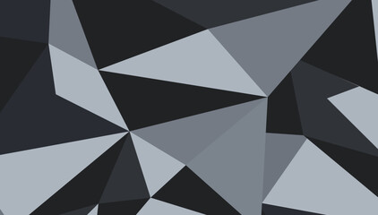 Obraz premium abstract black crystal background, faceted texture, macro panorama, wide panoramic polygonal wallpaper