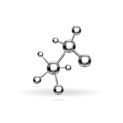 Obraz premium Molecules and molecular crystal lattices. Molecular bonds. abstract 3d illustration
