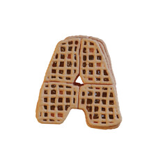 Pie or Pancake Bakery 3D Alphabet or PNG Letters