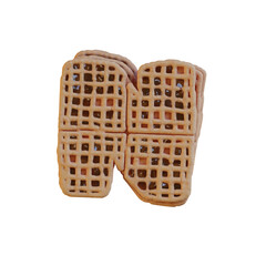 Pie or Pancake Bakery 3D Alphabet or PNG Letters