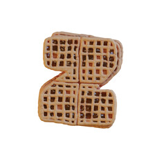 Pie or Pancake Bakery 3D Alphabet or PNG Letters
