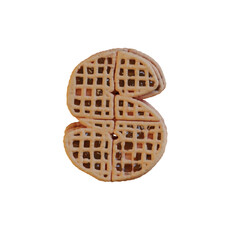 Pie or Pancake Bakery 3D Alphabet or PNG Letters