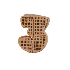 Pie or Pancake Bakery 3D Alphabet or PNG Letters