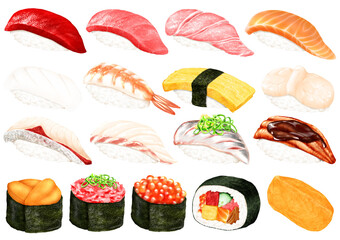 寿司 バラエティ 握り寿司 軍艦巻き いなり寿司 海苔巻き 太巻き