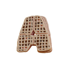 Pie or Pancake Bakery 3D Alphabet or PNG Letters