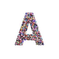 Billiard Balls 3D Alphabet or PNG Letters