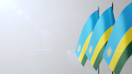 Rwanda Flag. flags of Rwanda on a white background