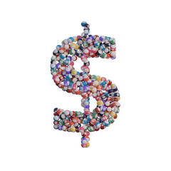 Billiard Balls 3D Alphabet or PNG Letters