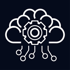 Connect your brain AI icon, symbol for AI concept vector, illustration design. an artificial intelligent icon template design