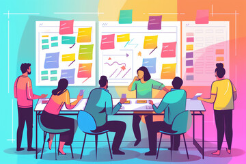 Generative AI - Group of ui ux developer brainstorming